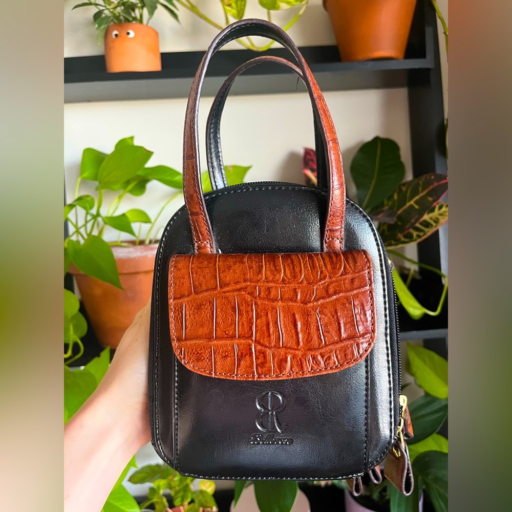 Bellerose Leather Bag Women’s Black/Brown Purse